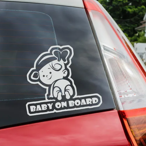 Vista 11 de Cartel de bebé a bordo – Divertido adhesivo para automóviles – Mantén a tu pequeño seguro con esta calcomanía de bebé en coche – Adhesivo