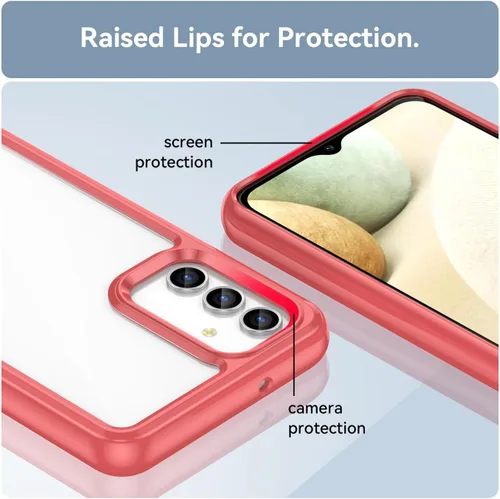 Vista 2 de Funda transparente para Galaxy A13 4G, Samsung A13 5G/Galaxy A04S con protector de pantalla HD, a prueba de golpes de policarbonato duro
