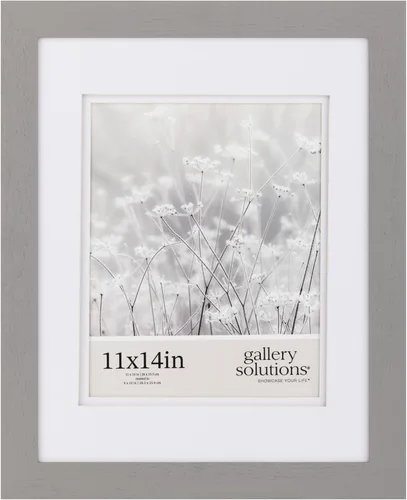 Vista 22 de Gallery Solutions - Marco de fotos negro plano de 8 x 10 pulgadas - Soporte de mesa o pared - Para fotos de 5 x 7 pulgadas con doble paspartú blanco