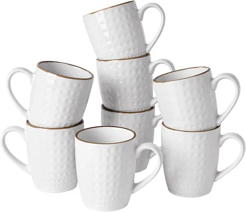 Vista 26 de famiware Venus - Tazas de café para 4, juego de tazas de 12 onzas, taza para beber con asa para café, té, cacao, leche, carbón