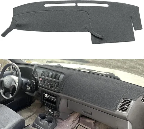 Vista 10 de Yiz Funda para salpicadero de ajuste personalizado para Nissan Frontier Xterra 2002 2003 2004 (Negro) J158