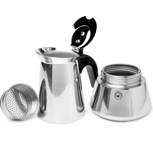 Vista 5 de Moka Express - Kit de embudo de repuesto, 3 paquetes de sellos de junta, 1 embudo de acero inoxidable con 1 filtro inoxidable (6 tazas)