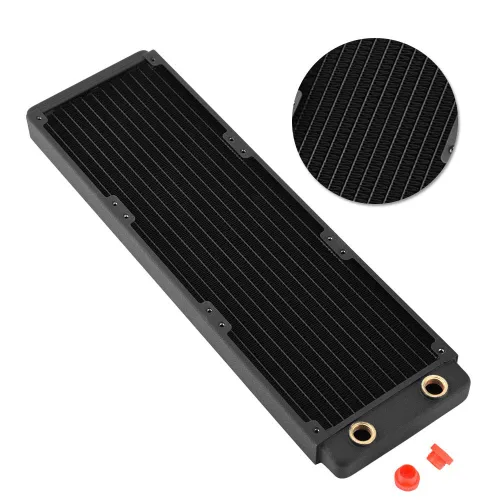 Vista 5 de Radiador de cobre disipador de calor para computadora intercambiador de calor líquido de refrigeración por agua con exquisita mano de obra, cobre
