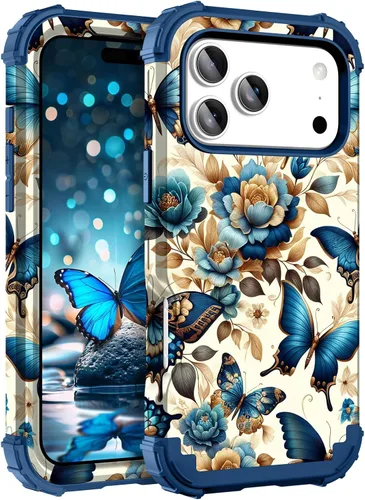Vista 70 de Hocase Funda para iPhone Air de 6.5 pulgadas, resistente a prueba de golpes, goma de silicona suave, parachoques de plástico duro, funda protectora