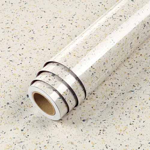 Vista 8 de LaCheery Papel adhesivo de granito sintético para encimeras, papel tapiz autoadhesivo de granito impermeable para encimeras de cocina, papel