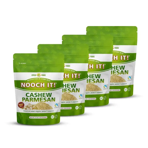 Vista 9 de NOOCH IT - Queso vegano de anacardo y parmesano - 12 onzas Sin lácteos, orgánico, comercio justo, cobertura de queso rallado a base de plantas