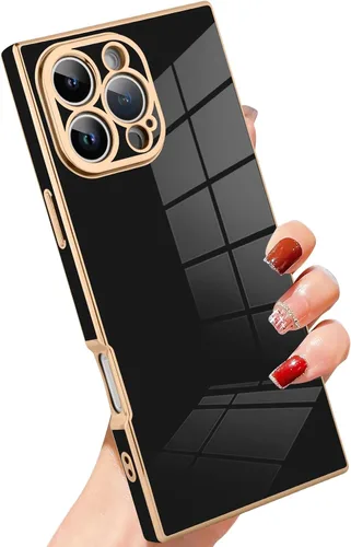 Vista 26 de SAKUULO - Funda magnética rectangular de lujo para iPhone 12 Pro Max, color negro