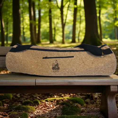 Vista 5 de Semi-Rigid Cork Bag for Carrying Yoga Mats - Tubular
