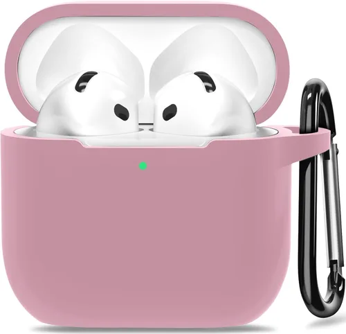 Vista 17 de Funda para AirPods 4, funda de silicona compatible con Apple AirPods de 4ª generación, color rojo