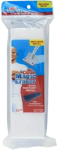 Vista 7 de Mr. Clean Magic Eraser Extra Power - Cabezal de recambio para mopa de piso, color blanco y azul