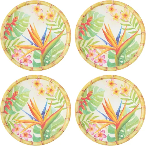 Vista 9 de UP Platos redondos de postre de melamina de bambú, platos pequeños para servir, para aperitivos, aperitivos y guarniciones, blanco, 6 pulgadas