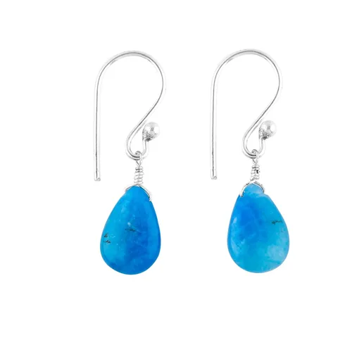 Vista 89 de Aretes de aro de cristal afganita natural Piedras afganas de alto grado Aretes chapados en plata Gota lisa Joyas de piedras preciosas hechas