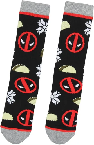Vista 4 de Marvel Deadpool - Calcetines deportivos gruesos y suaves, 2 pares de calcetines deportivos, Multi colorido