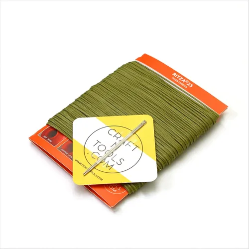 Vista 8 de Amber Glow RITZA 25 Tiger Thread for Leather Craft Hilo de tigre encerado Poliéster de 0.047 in