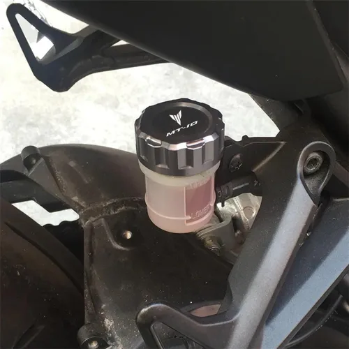 Vista 5 de Motocicletas Accesorios Trasero Líquido Líquido Cilindro Maestro Depósito Tapa Tapa Para Y&AMAHA MT10 MT 10 MT-10 MT03 MT-03 MT 03