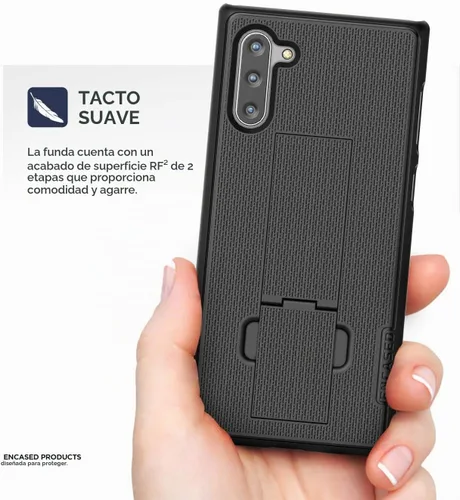 Vista 5 de Encased Funda con clip para cinturón compatible con Samsung Galaxy Note 10 Plus (2019 DuraClip) ultra delgada con funda, color negro mate