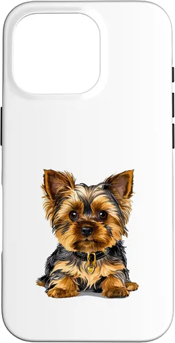 Vista 20 de Adorable Yorkshire Yorkie Terrier Puppy Yorky Funda para iPhone 16