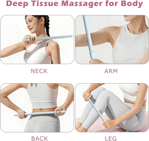 Vista 4 de Muscle Roller Stick - Massage Roller for Myofascial Release & Deep Tissue Massage for Legs, Back, Shoulders - Relieve Soreness & Improve Recovery