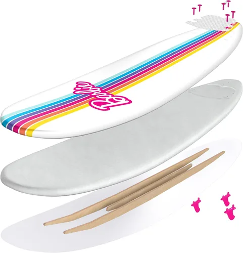 Vista 10 de Barbie™ Signature - Tabla de surf de 8 pies de Wavestorm Cubierta superior gráfica con parte inferior lisa de alta densidad para niños y adultos