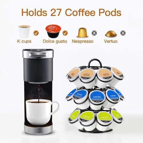 Vista 3 de Soporte giratorio para cápsulas Keurig, soporte para tazas K de alta