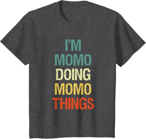 Vista 35 de I'M Momo Doing Momo Things - Camiseta de regalo con nombre personalizado, Negro, S