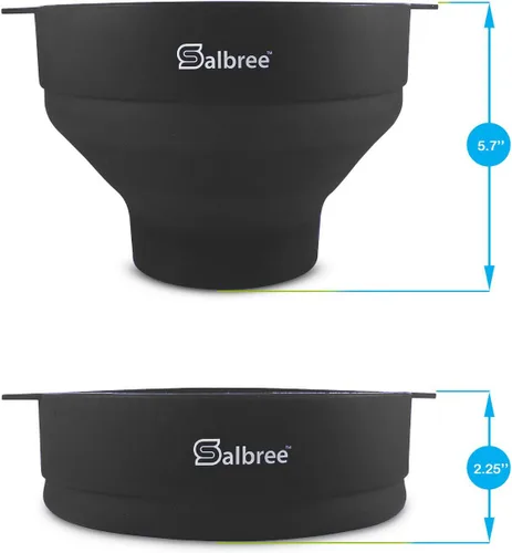 Vista 7 de Salbree Tazón plegable de silicona para hacer palomitas de maíz para Negro