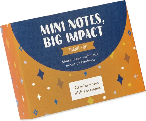 Vista 5 de American Greetings Mini notas de agradecimiento y sobres, brillantes y coloridos (20 unidades)