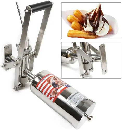 Vista 2 de Donuts Filler Churreras Churros Máquina de llenado de churros Acero inoxidable 5L Donas españolas Postre Churro Makers Donas españolas Churrera