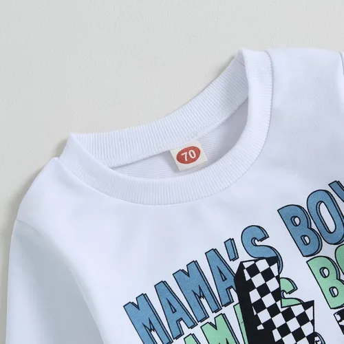 Vista 4 de DNOMAID YZARC Conjunto de sudadera de manga larga para bebé niño de otoño e invierno, 2 piezas, ropa para niños pequeños