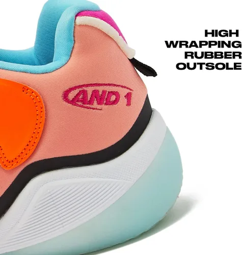 Vista 3 de AND1 Override - Zapatos de baloncesto para niños y niñas, tenis de baloncesto altos, talla juvenil de 1 a 7, zapatos de baloncesto para niños