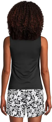 Vista 2 de Lands' End Traje de baño con cuello alto UPF 50 modesto tankini para mujer