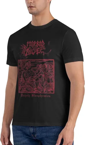 Vista 2 de Morbid Angel T Shirt Men's Summer Round Neck Trend Fashion Short Sleeve T Shirt Sports Fitness Cotton Shirt Tops