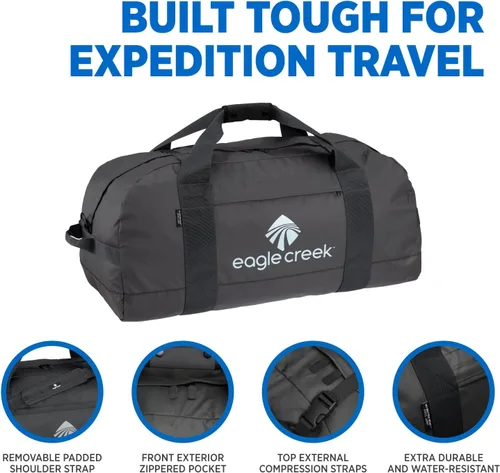 Vista 5 de Eagle Creek No importa qué bolsa de lona para viajes, duradera y resistente al agua, con correa de hombro extraíble, correas de compresión y bolsa