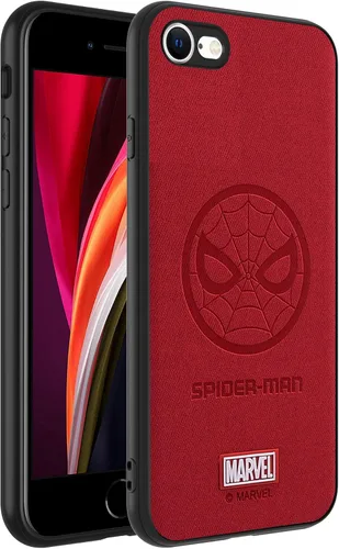 Vista 3 de IRON SPIDER Funda para iPhone SE 2020 y iPhone SE 2022, con personaje de superhéroe compatible con iPhone 8, funda de piel color rojo