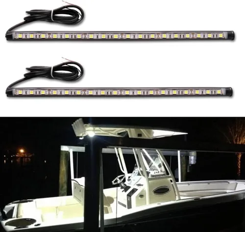 Vista 9 de Luces de navegación – Luces de proa LED, verde y rojo, pesca nocturna, cubierta, IP67 impermeable para pontón, bote auxiliar, kayak, barco Jon, yate