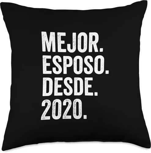 Vista 4 de Mejor Esposo Desde 2020 4º aniversario de bodas 4 años Throw Pillow