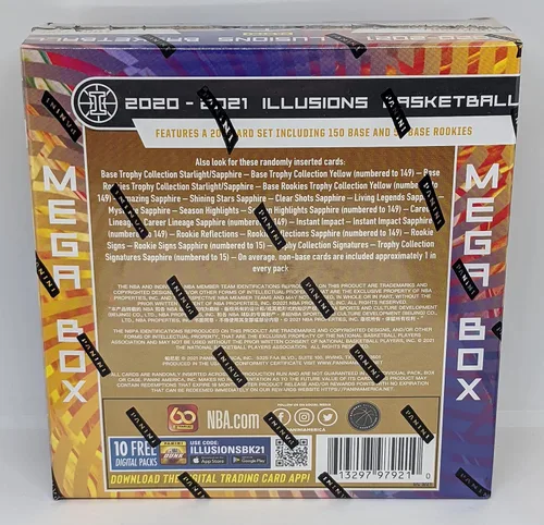 Vista 2 de 2020-21 Panini Illusions NBA Caja Mega de baloncesto (60 cartas en total)