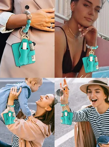 Vista 2 de BVGA Pulsera llavero de pulsera de silicona para mujer