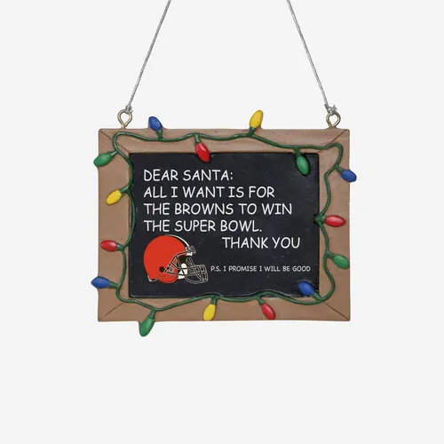Vista 17 de NFL Resin Holiday Christmas Chalkboard Sign Ornament