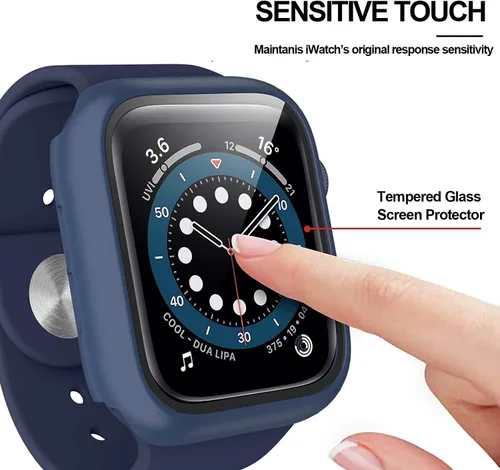 Vista 2 de Juego de 12 fundas para Apple Watch Series 11 10 de 1.811 in, protector de pantalla Touch Sensitivity, Scratch-proof Full Protective Bumper PC