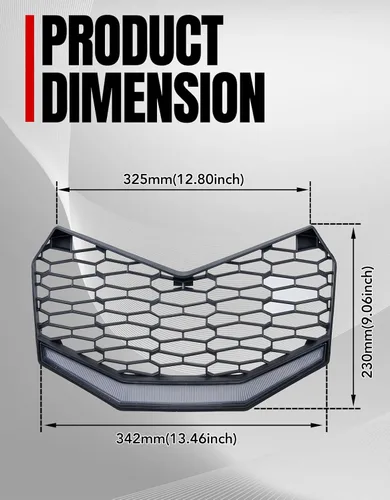Vista 7 de A & UTV PRO X3 Parachoques delantero de malla, rejilla de malla frontal con barra de luces LED, protector de radiador para Can-Am Maverick X3 Max X