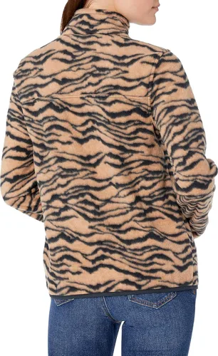 Vista 2 de Tienda Essentials - Chaqueta de forro polar, de corte holgado, con cuello alto y bolsillos para mujer