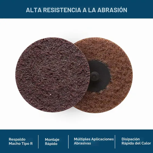 Vista 6 de Benchmark Abrasives Discos de lijado de 3 pulgadas, discos de acondicionamiento de superficie de nailon de cambio rápido, disco de lijado