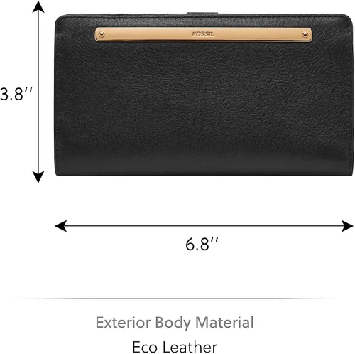 Vista 3 de Fossil Cartera delgada de cuero Liza para mujer