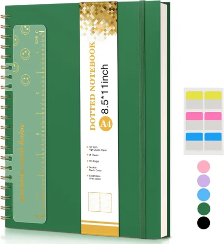 Vista 25 de Cuaderno de espiral de 8.5 x 11 pulgadas, cuadernos grandes A4 para mujeres y hombres, diario rayado universitario, papel de 3.53 oz/m², diarios