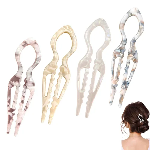 Vista 8 de 4 horquillas de pelo francés Prestige para mujer (juego A)