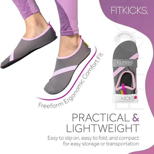 Vista 4 de FITKICKS Zapatos de agua deportivos plegables para mujer, estilo de vida activo, minimalistas, descalzos, para yoga