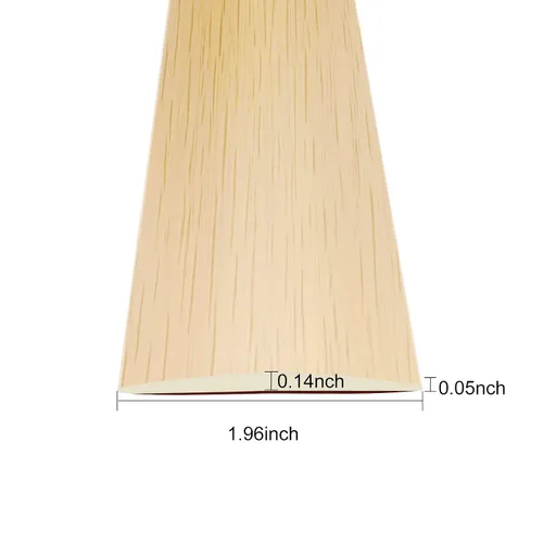 Vista 4 de Tira de transición de piso autoadhesiva, tira de cubierta de piso laminado plano Tira divisora plana de vinilo de 2 pulgadas de ancho, diseño