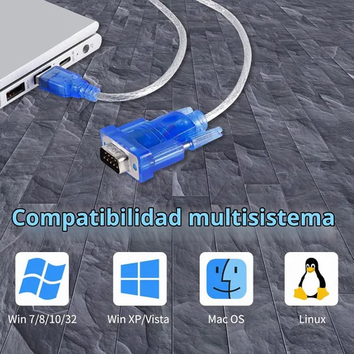 Vista 7 de Adaptador USB 2.0 a Serial DB-9 RS232, Windows 7/8/10/11/32/64/XP/RS232 al convertidor USB