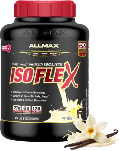 Vista 20 de ALLMAX Nutrition - ISOFLEX Polvo de Proteína de Suero, Proteína de Suero Aislada, 27g de Proteína, Pastel de Cumpleaños, 2 lb